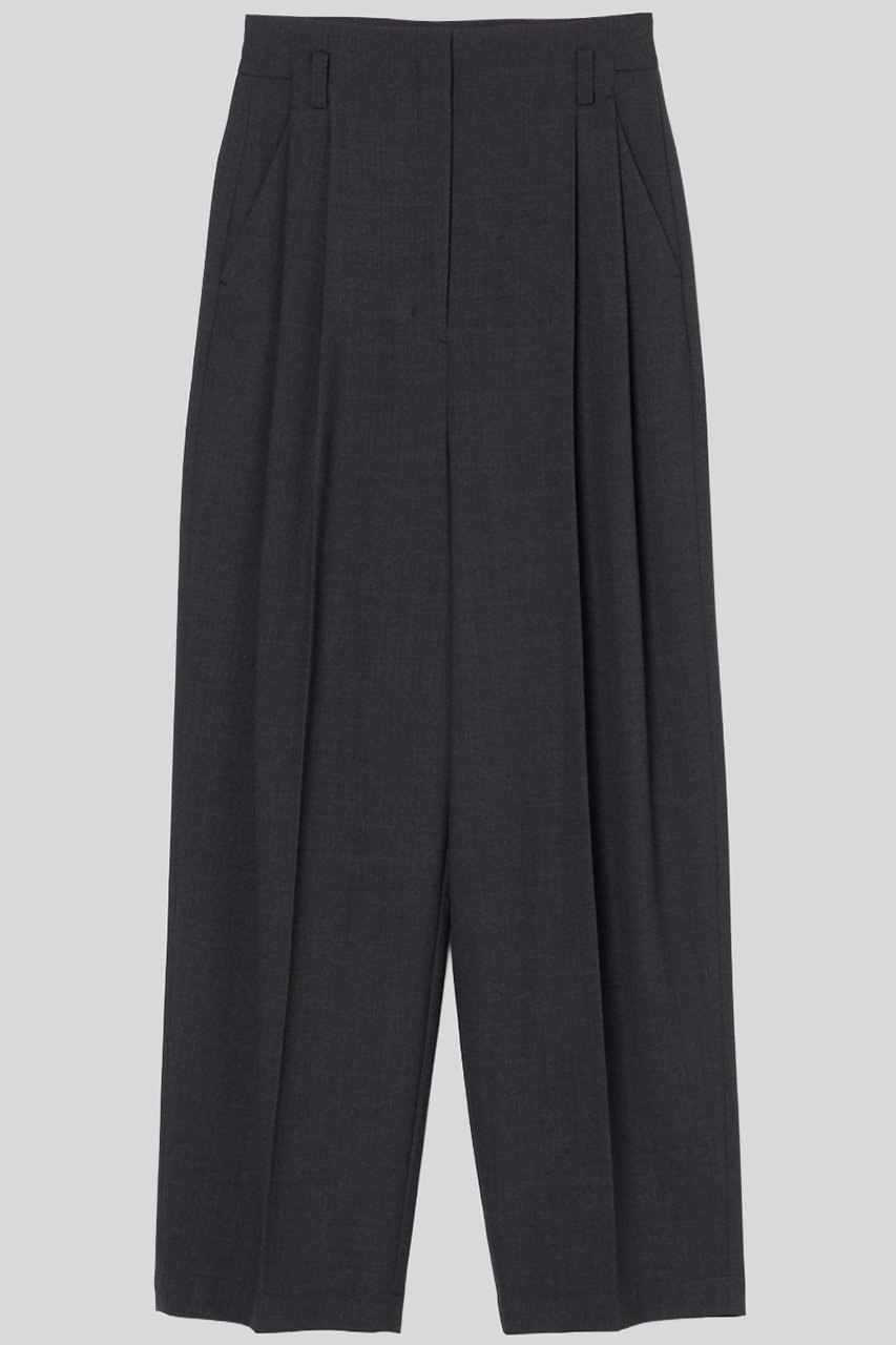 IIROT ウール ブレンド タック パンツ (ミドル グレー, 40) イロット ELLE SHOP IIROT ウール ブレンド タック パンツ (ミドル グレー, 40) イロット ELLE SHOP