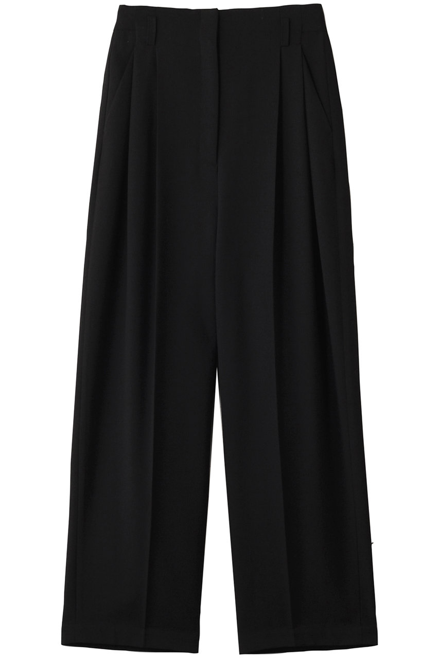 IIROT ウール ブレンド タック パンツ (ブラック, 36) イロット ELLE SHOP IIROT ウール ブレンド タック パンツ (ブラック, 36) イロット ELLE SHOP
