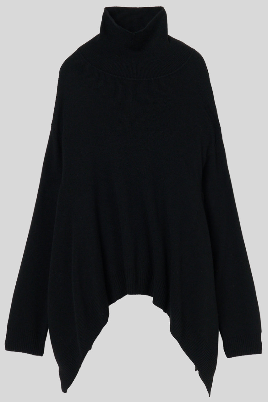 イロット/IIROTのスクエア ボックス ニット(ブラック/032-025-KT013)