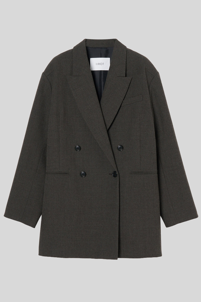 ジンチ❄maison ウールリネンジャケット36 ELLEウールジャケット ジンチ❄maison ウールリネンジャケット36