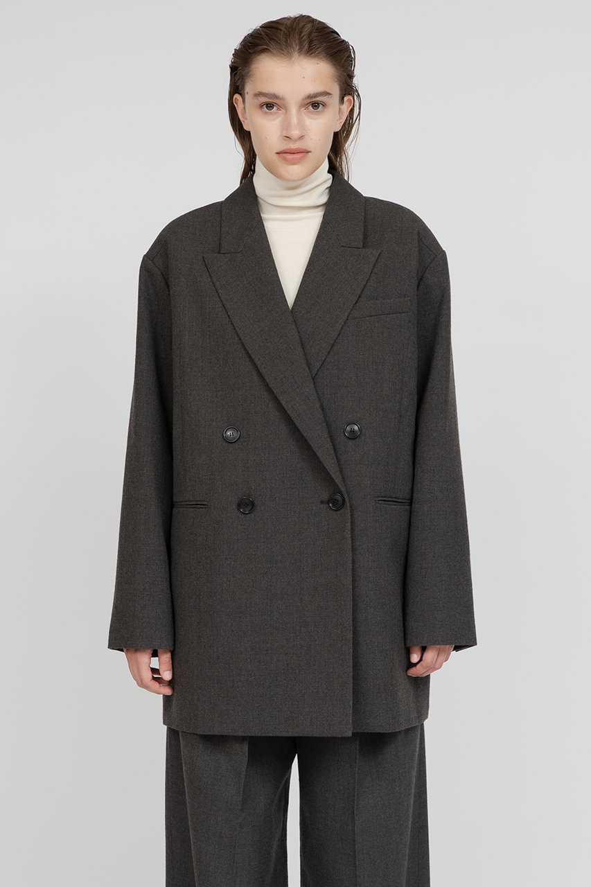 週末価格IIROTイロットCollarllesJacketジャケットBLK 36 IIROT(イロット)｜ウール サージ ジャケット/カーキ の通販｜ELLESHOP