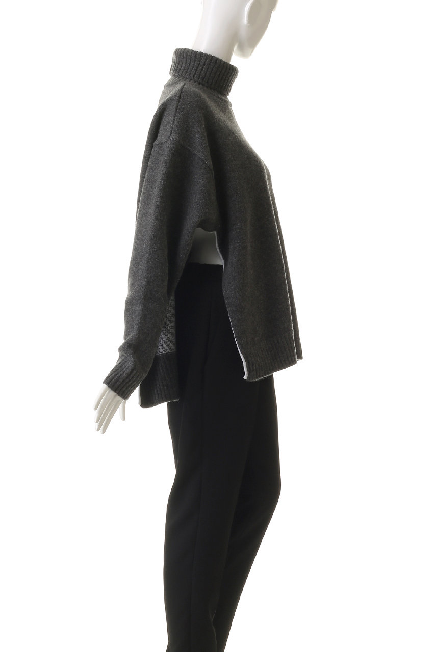 IIROT(イロット)｜Tasmania ラム タートル ニット/グレー の通販