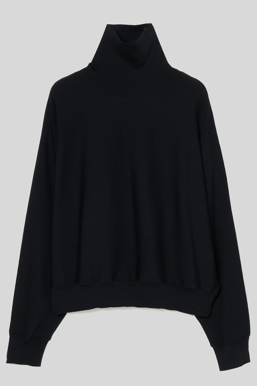 ウール シルク タートル ニット