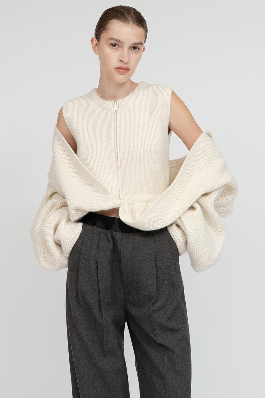 IIROT(イロット)｜Tasmania ラム ジップ ジャケット/アイボリー の通販