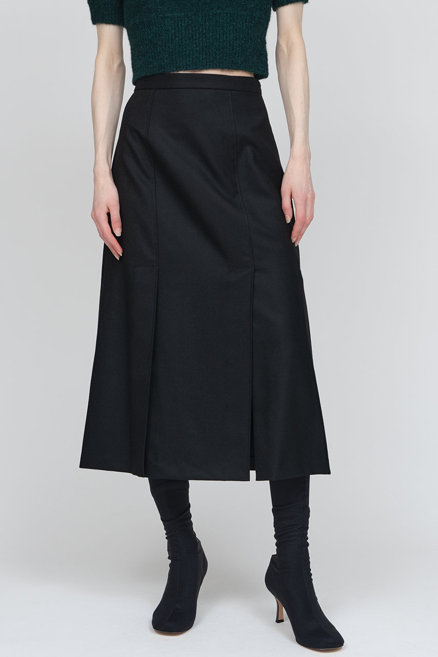 IIROT ブラック ロングスカート IIROT(イロット)｜フランネル スカート/ブラック の通販｜ELLESHOP