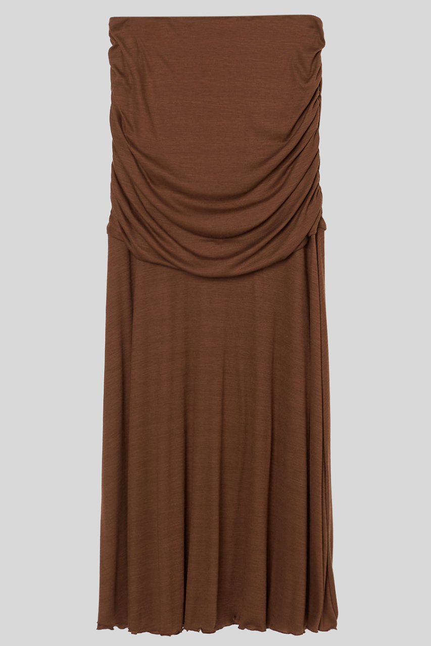 イロット/IIROTのハイゲージ ウールスカート(サドルブラウン/031-025-CS013)