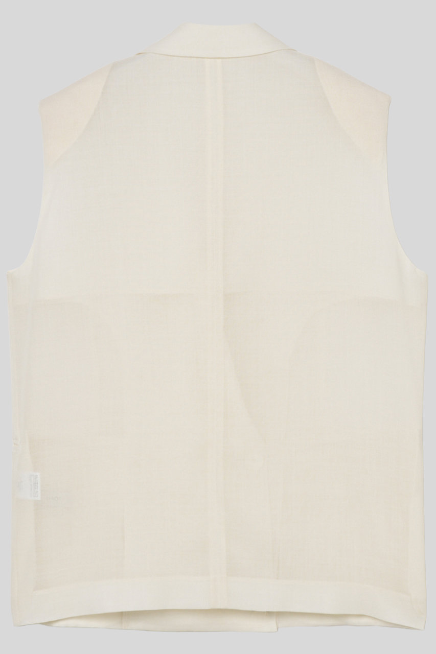 IIROT Bright linen top ジレ　ベスト　イロット IIROT(イロット)｜シアー ジレ/ホワイト の通販｜ELLESHOP・(エル
