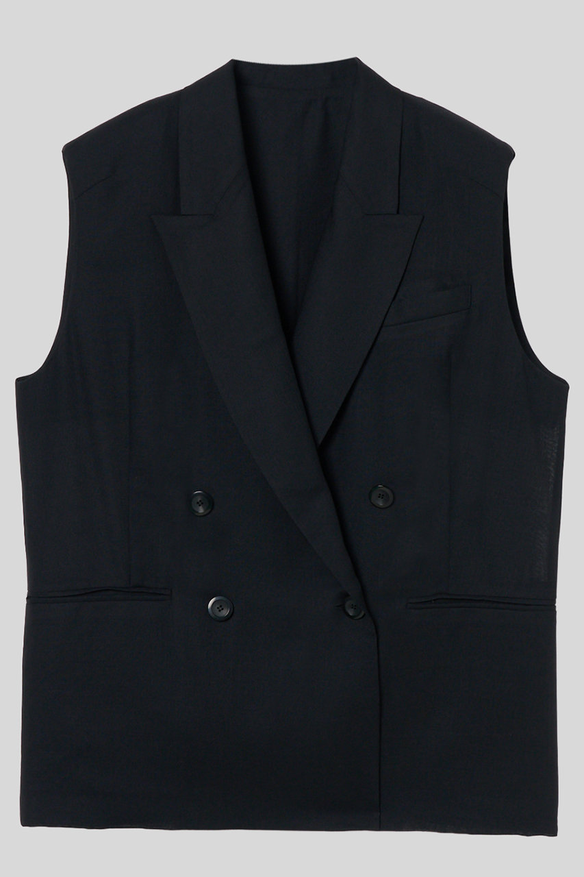 イロット/IIROTの【予約販売】シアー ジレ(ブラック/034-026-WJ59)