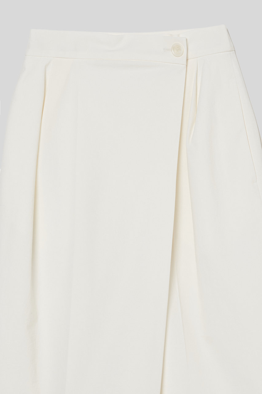 値下げ iirot イロット Pleats Sheer Knit_Ivory IIROT(イロット)｜nylon cotton cross パンツ/ホワイト の通販