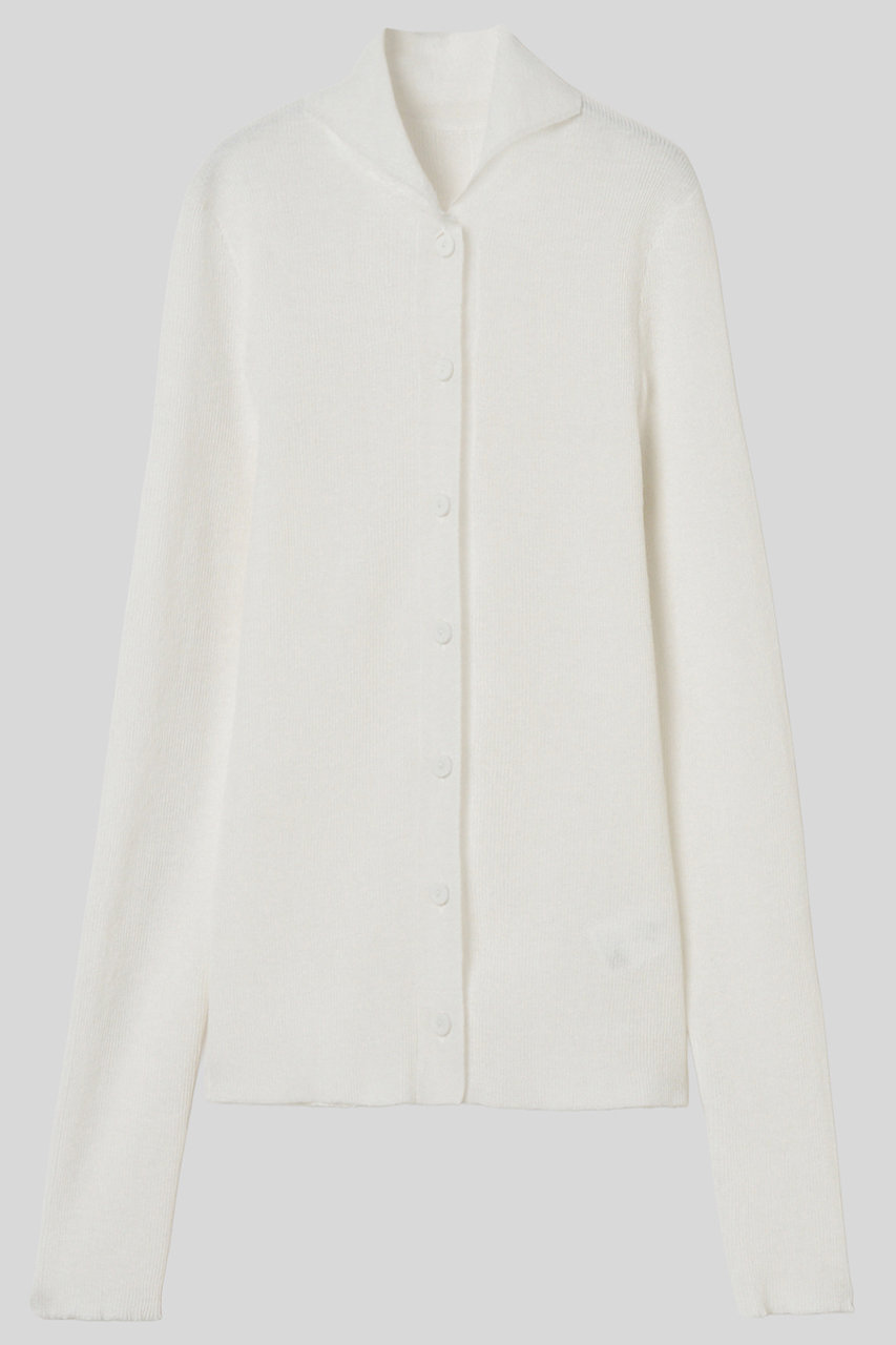 リブ ニット カーディガン