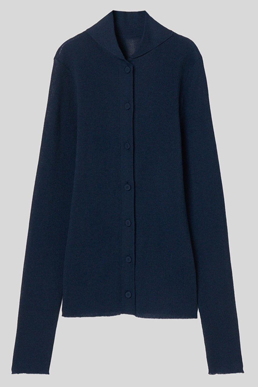 リブ ニット カーディガン