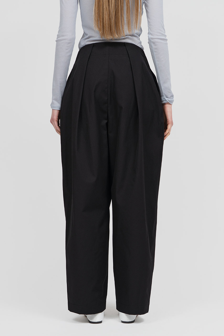 IIROT パンツ IIROT(イロット)｜organic cotton tuck パンツ/ブラック の通販