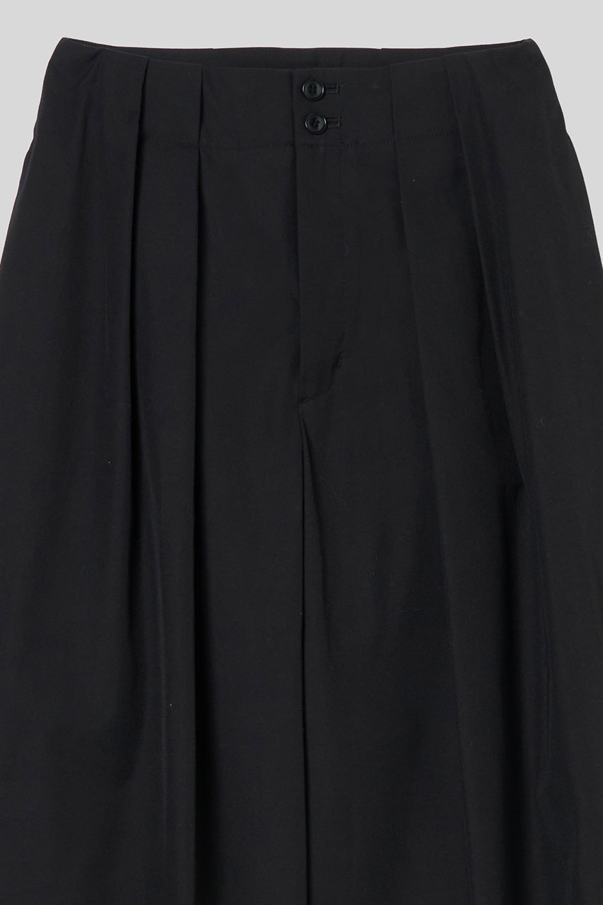 IIROT(イロット)｜organic cotton tuck パンツ/ブラック の通販