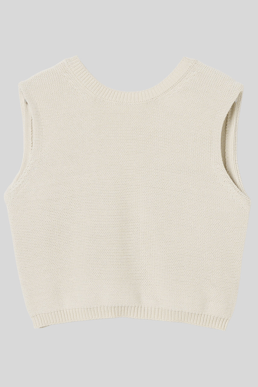 イロット/IIROTのcotton knit トップス(アイボリー/033-026-KT020)