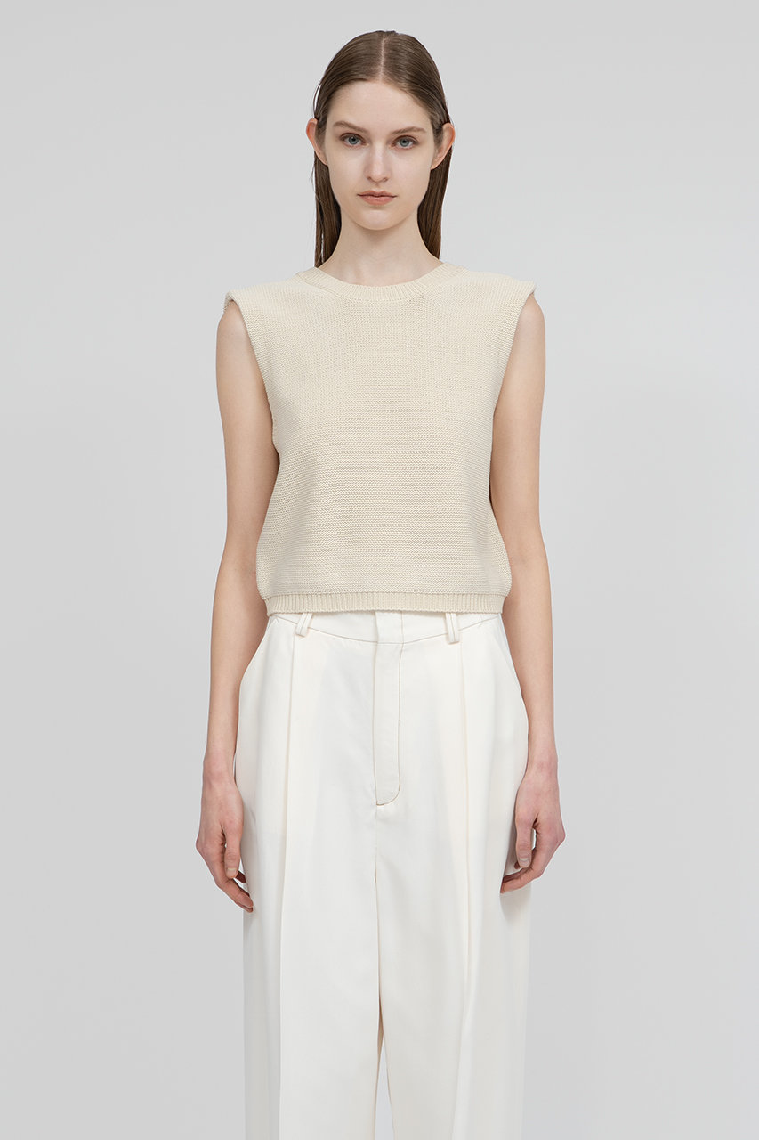 IIROT(イロット)｜cotton knit トップス/アイボリー の通販｜ELLESHOP 
