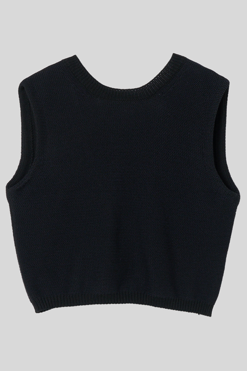イロット/IIROTのcotton knit トップス(ダークネイビー/033-026-KT020)