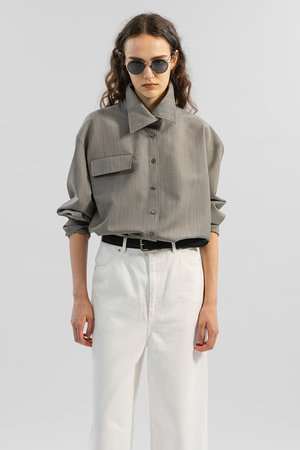 イロット/IIROTのWindsor Collar シャツ(110400/110403)