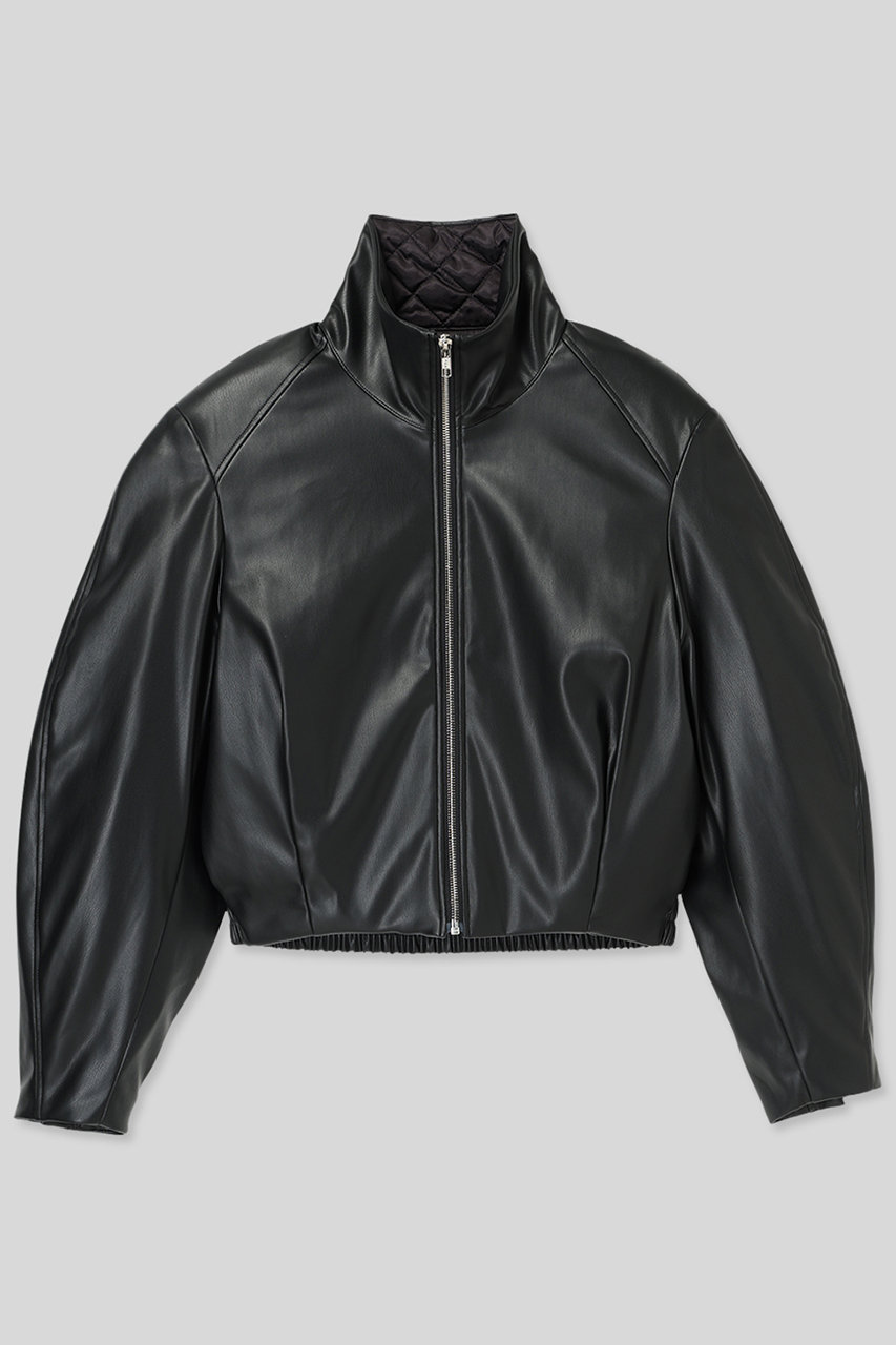 IIROT Bomber ジャケット (ブラック, F) イロット ELLE SHOP
