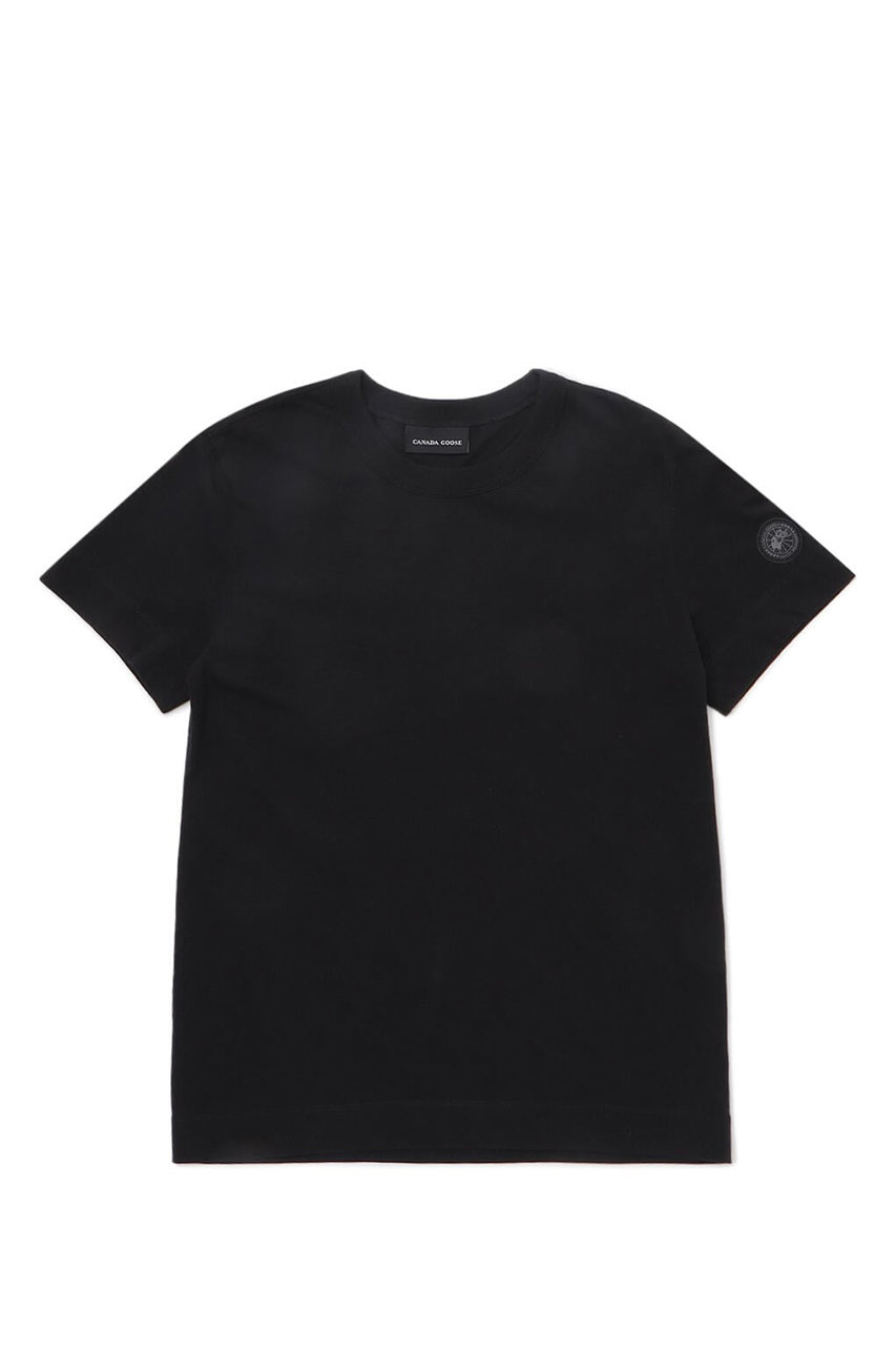 カナダグース/CANADA GOOSEの1401WB BROADVIEW CROPPED T-SHIRT BLACK LABEL Tシャツ(ブラック/1401WB)