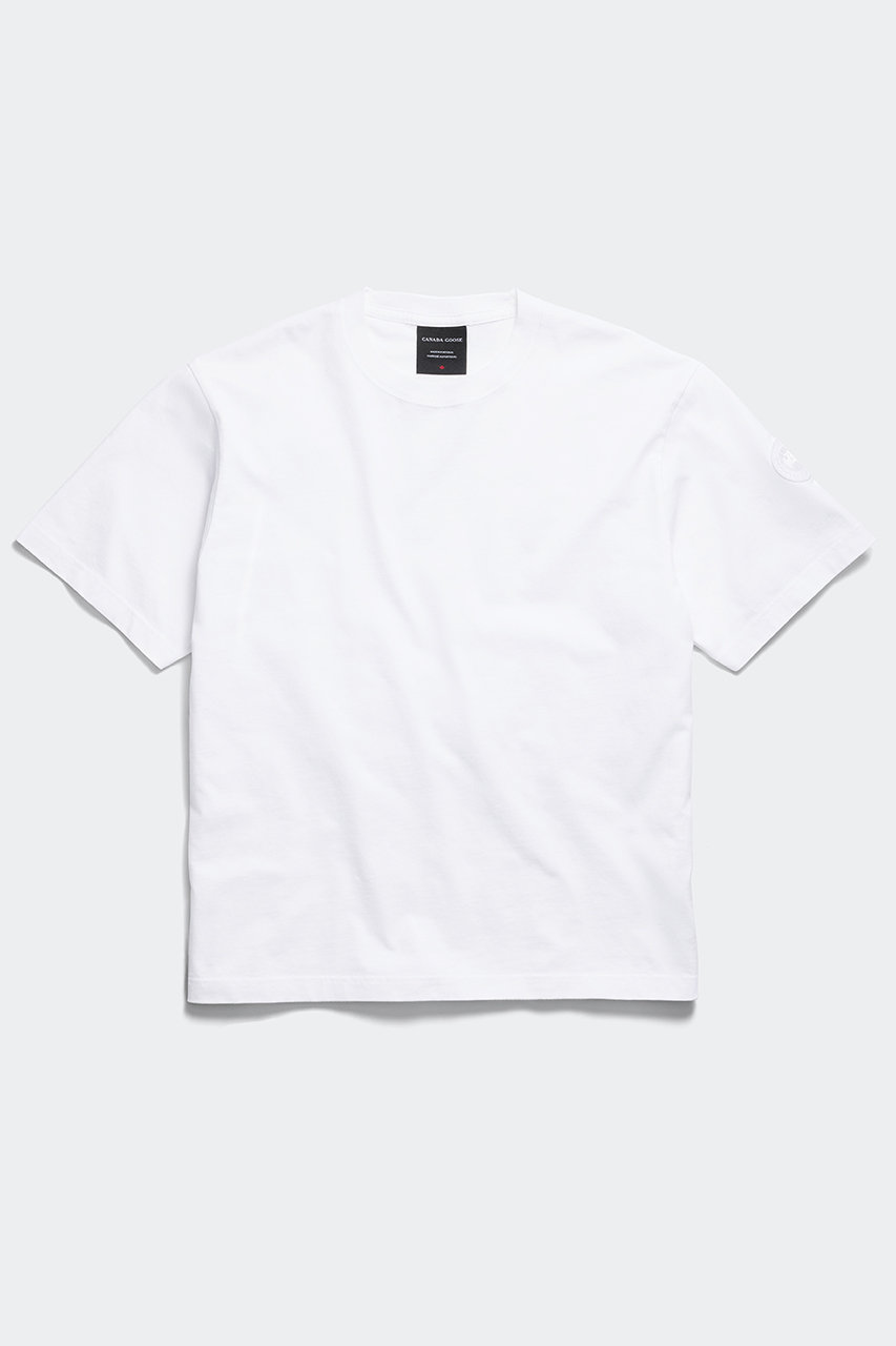 カナダグース/CANADA GOOSEの【MEN】1328MT Novo T-shirt with tonal disc ノヴォ Tシャツ(オプティックホワイト/1328MT)