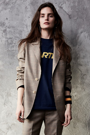 オーバーサイズシングルジャケット(オーバーチェック)