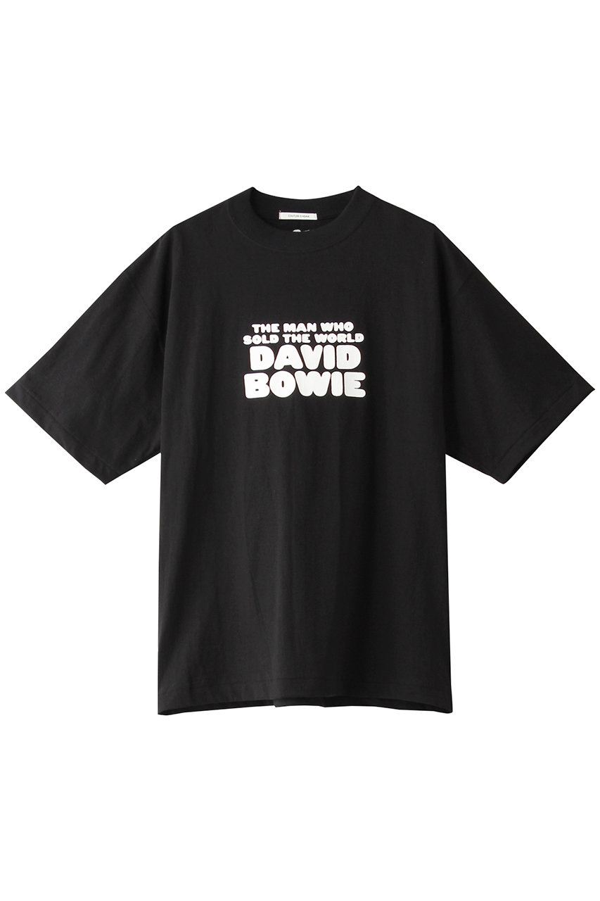 COUTURE D'ADAM クチュール ド アダム DAVID BOWIEロゴプリントTシャツ ブラック(ホワイト)