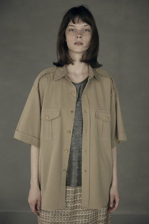 COUTURE D’ADAM◆半袖ブラウス/38/ポリエステル/24ss-057 COUTURE D'ADAM (クチュール ド アダム) Block Print Summerwear