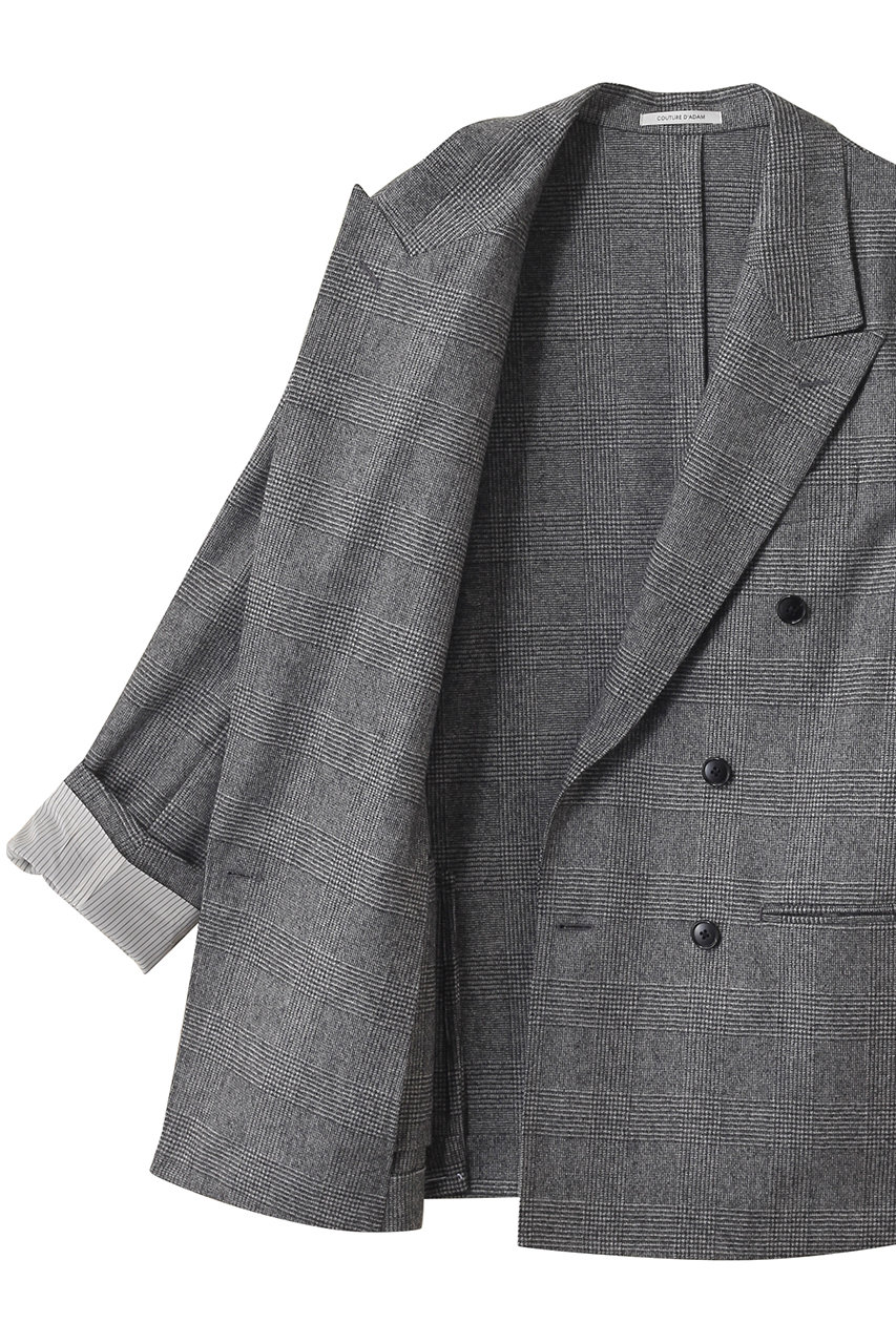 未使用★COUTURE D'ADAM★カシミヤ★グレンチェックチェスターコート DEUXIEME CLASSE - 未使用☆COUTURE D'ADAM☆カシミヤ☆グレン