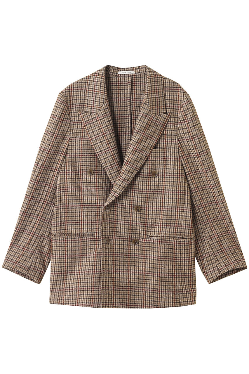 COUTURE D'ADAM スコティッシュダブルジャケット (ベージュ, 38) クチュール ド アダム ELLE SHOP COUTURE D'ADAM スコティッシュダブルジャケット (ベージュ, 38) クチュール ド アダム ELLE SHOP