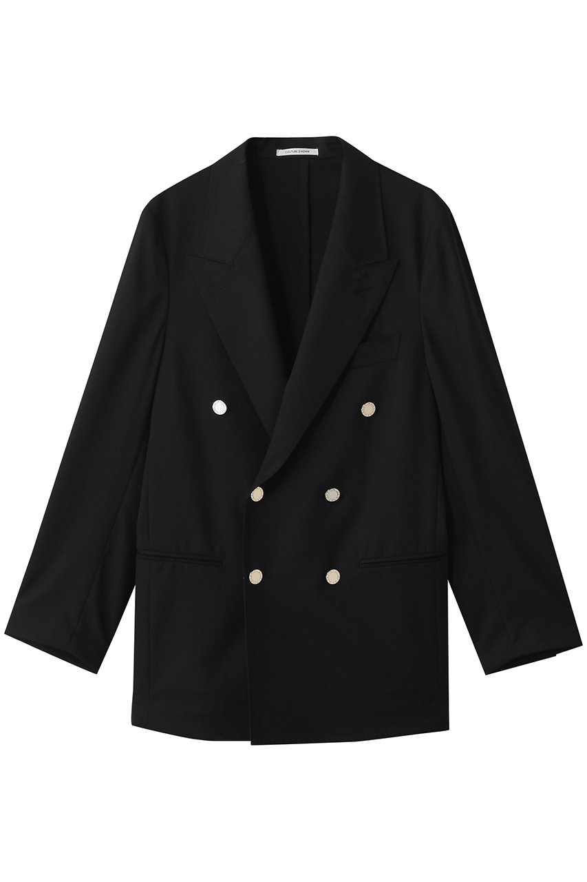 COUTURE D'ADAM 【ELLE SHOP限定】ダブルブレザージャケット (ブラック, 40) クチュール ド アダム ELLE SHOP COUTURE D'ADAM 【ELLE SHOP限定】ダブルブレザージャケット (ブラック, 40) クチュール ド アダム ELLE SHOP