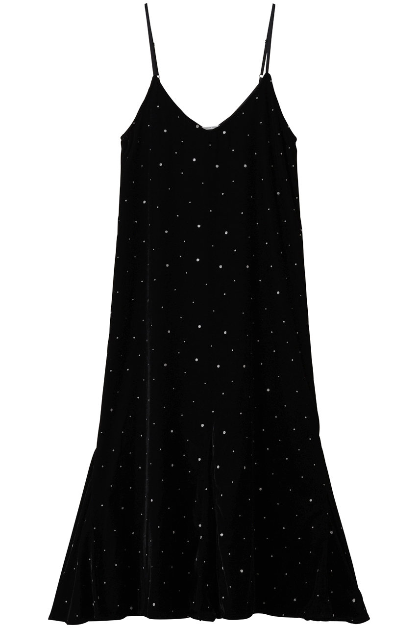 COUTURE D'ADAM グリッターベルベットキャミドレス (ブラック, 38) クチュール ド アダム ELLE SHOP COUTURE D'ADAM グリッターベルベットキャミドレス (ブラック, 38) クチュール ド アダム ELLE SHOP