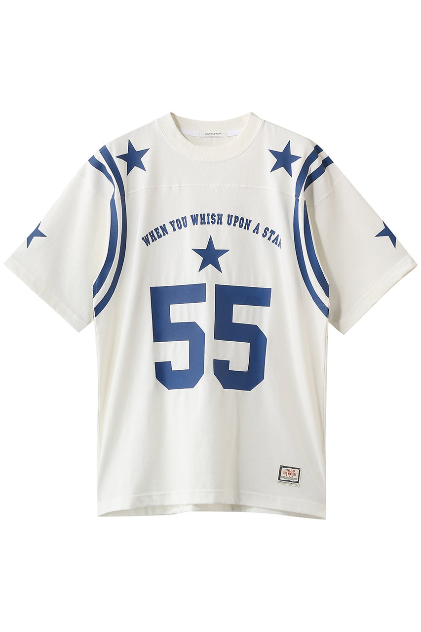 クチュール ド アダム/COUTURE D'ADAMのAll Star Old アメリカンフットボールシャツ(ホワイト×ブルー/26SS-075)