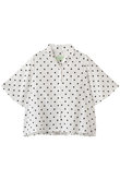 ポルカドットオープンカラーシャツ