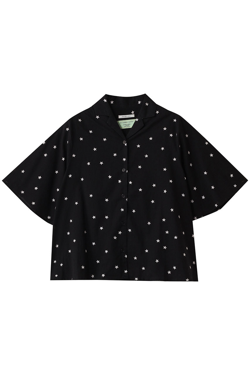 クチュール ド アダム/COUTURE D'ADAMのスターダストオープンカラーシャツ(ブラック×ホワイト/26SS-268)