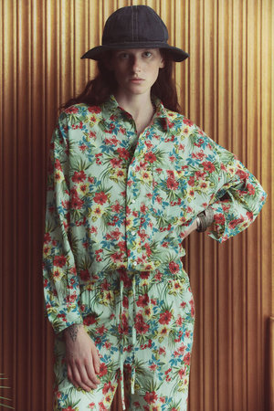 クチュール ド アダム/COUTURE D'ADAMのフラワービッグシャツ(110400/110403)