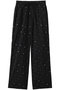 グリッターイージーワイドパンツ クチュール ド アダム/COUTURE D'ADAM ブラック×シルバー