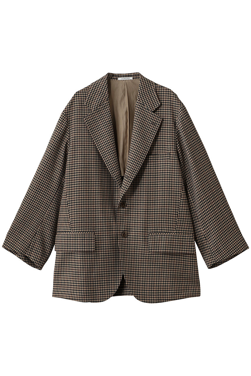 クチュール ド アダム/COUTURE D’ADAMのシェパードチェック ビッグジャケット（シングル）(グリーン×ブラウン×ベージュ/26AW-012)