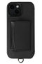 iPhone15 POCHE 背面収納スマホケース ストラップ別売 デミュウ/DEMIU ブラック