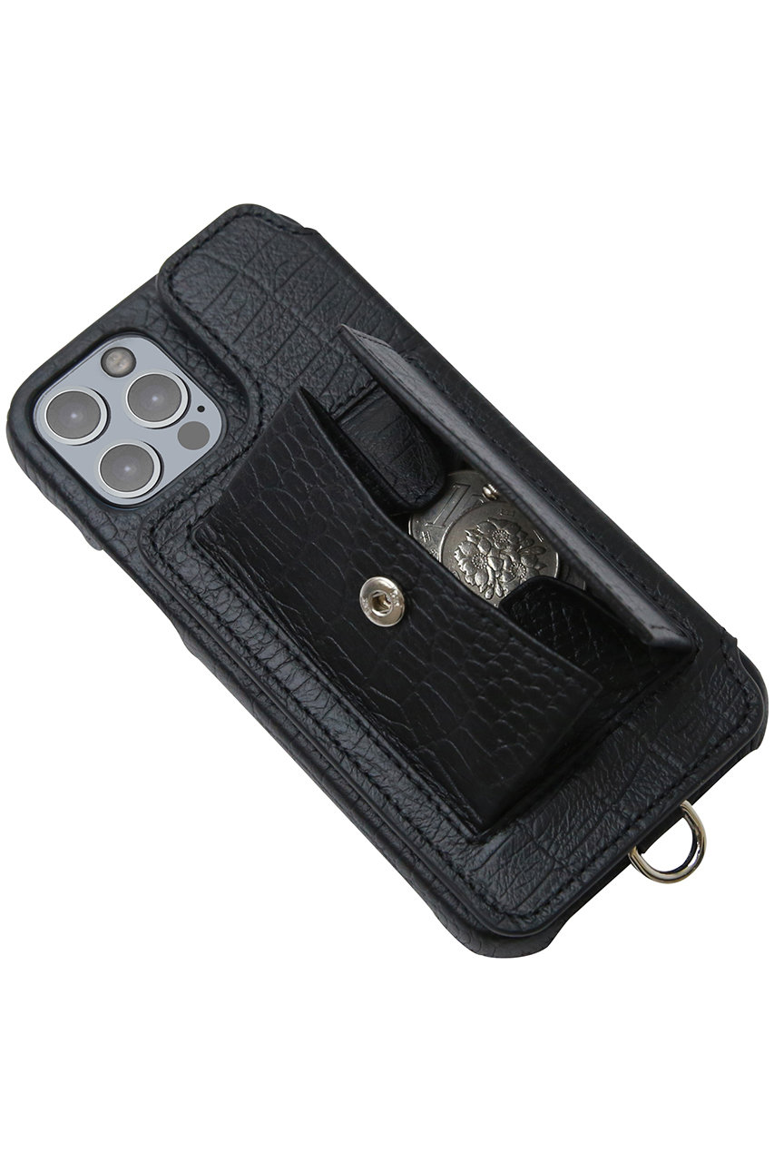 DEMIU(デミュウ)｜iPhoneSE POCHE Croco 背面収納スマホケース