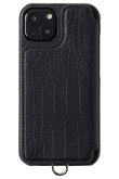 iPhone13 POCHE FLAT Croco 背面収納スマホケース ストラップ別売