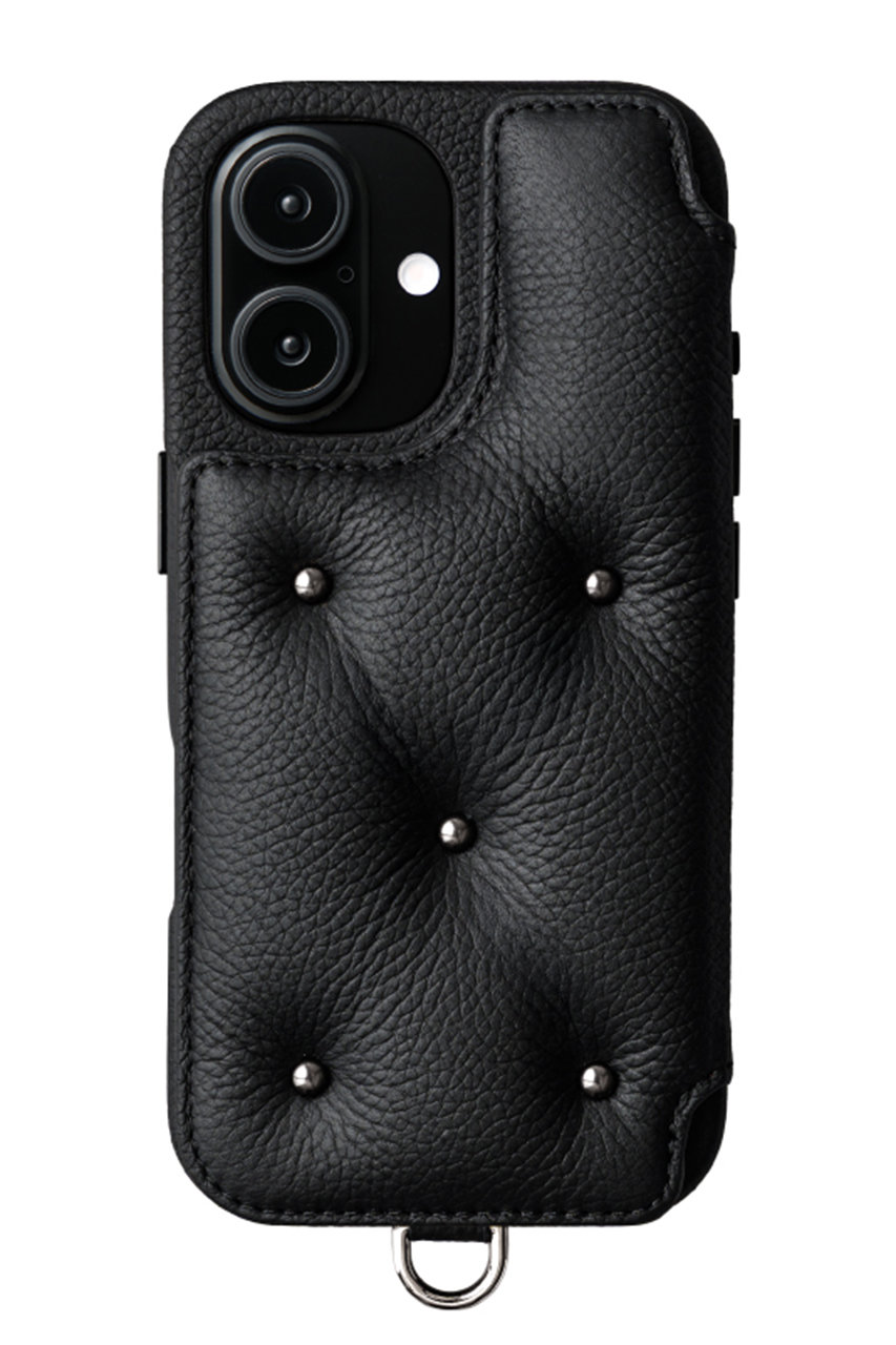 デミュウ/DEMIUのiPhone17 BALLON CINQ 背面収納スマホケース ストラップ別売(ブラック/DU-BAC28OR)