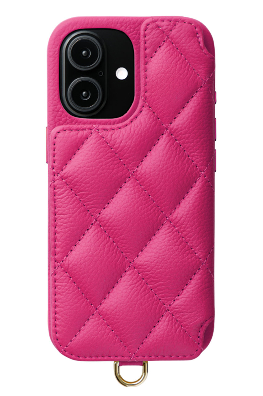 デミュウ/DEMIUのiPhone17 GRACE 背面収納スマホケース ストラップ別売(マゼンタピンク/DU-GRC28OR)