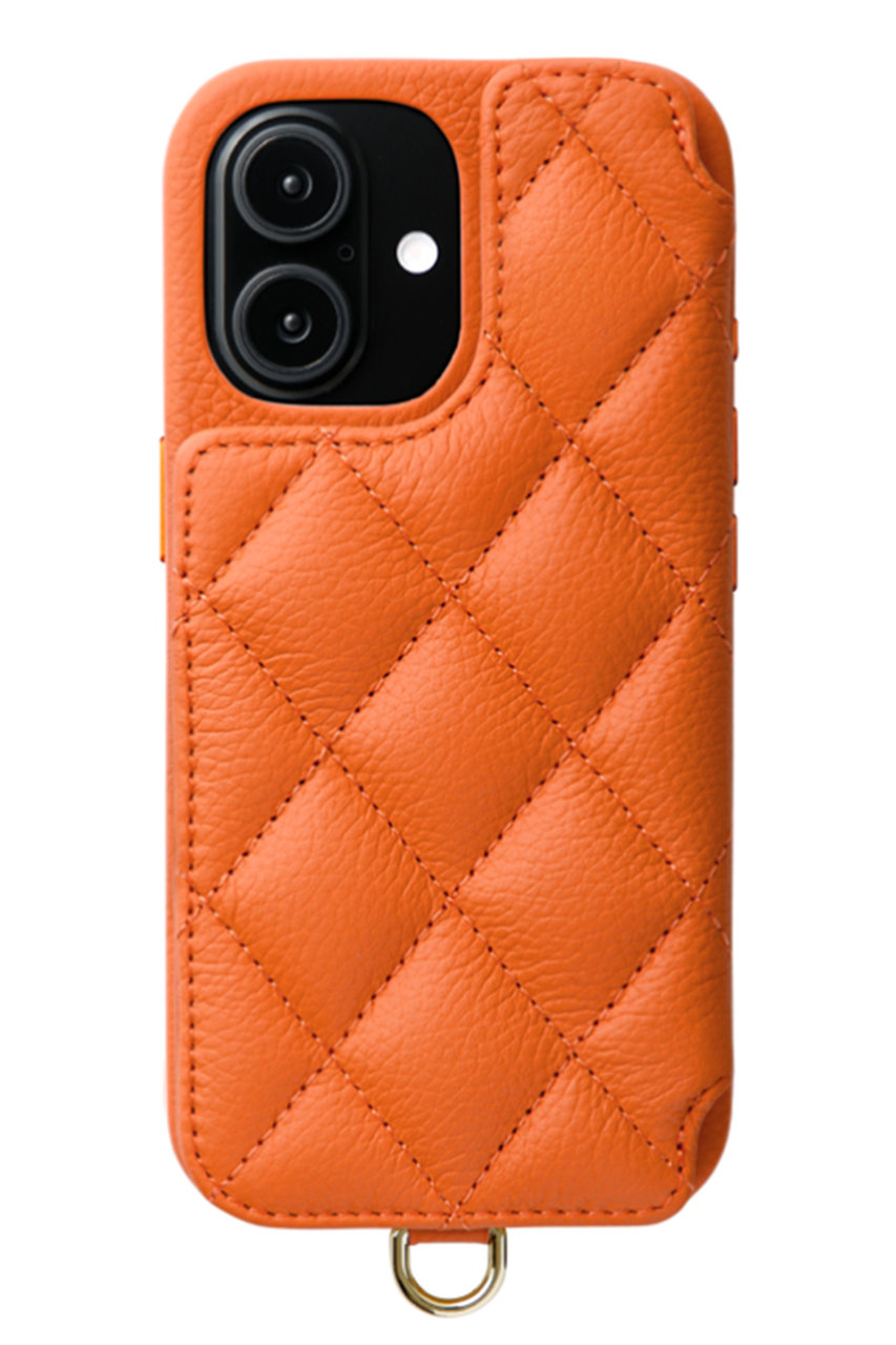 デミュウ/DEMIUのiPhone17 GRACE 背面収納スマホケース ストラップ別売(オレンジ/DU-GRC28OR)