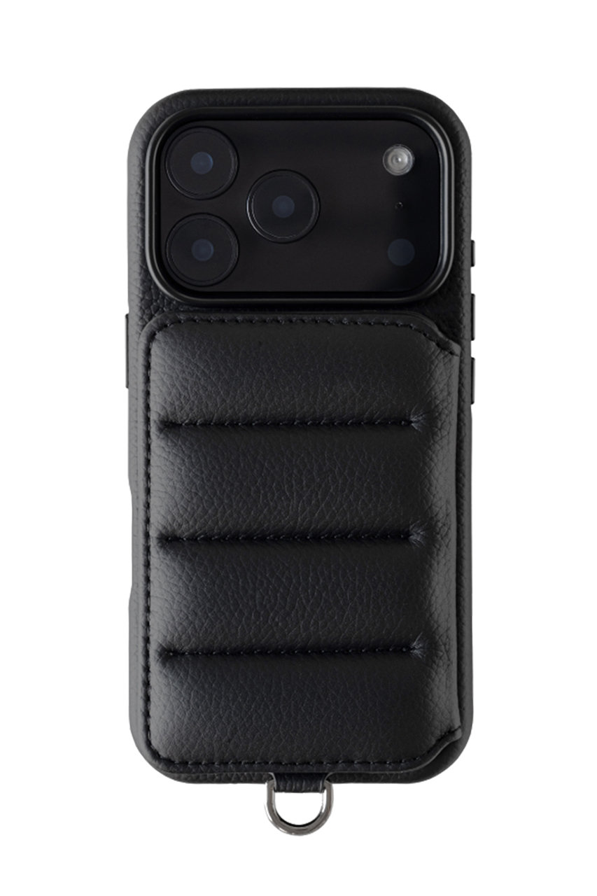 DEMIU iPhone18 BALLON 背面収納スマホケース ストラップ別売 (ブラック, 18Pro) デミュウ ELLE SHOP