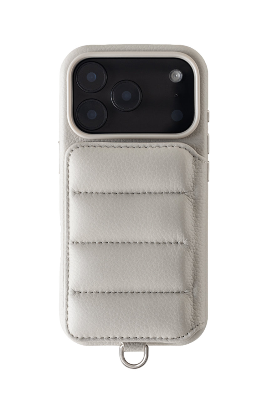DEMIU iPhone18 BALLON 背面収納スマホケース ストラップ別売 (パール, 18Pro) デミュウ ELLE SHOP