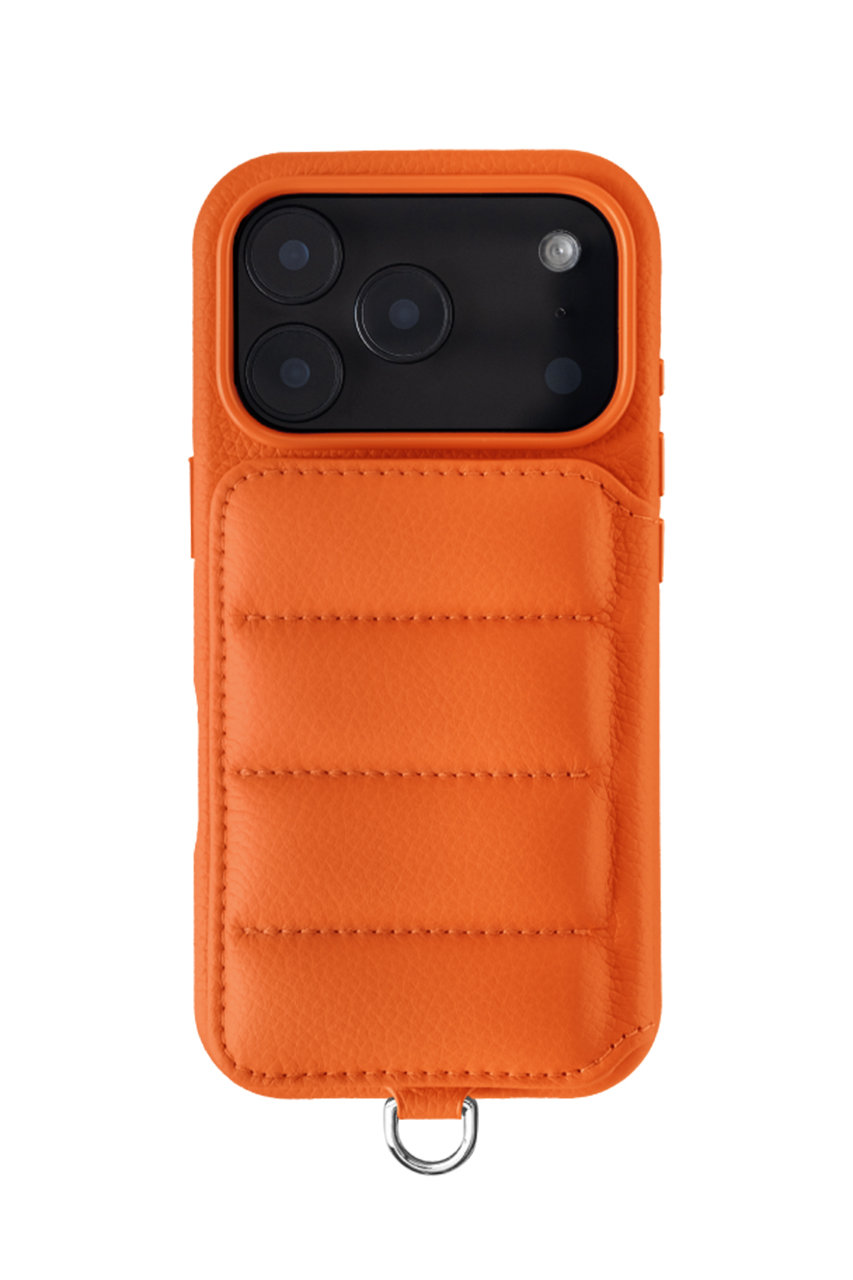 DEMIU iPhone18 BALLON 背面収納スマホケース ストラップ別売 (オレンジ, 18Pro) デミュウ ELLE SHOP