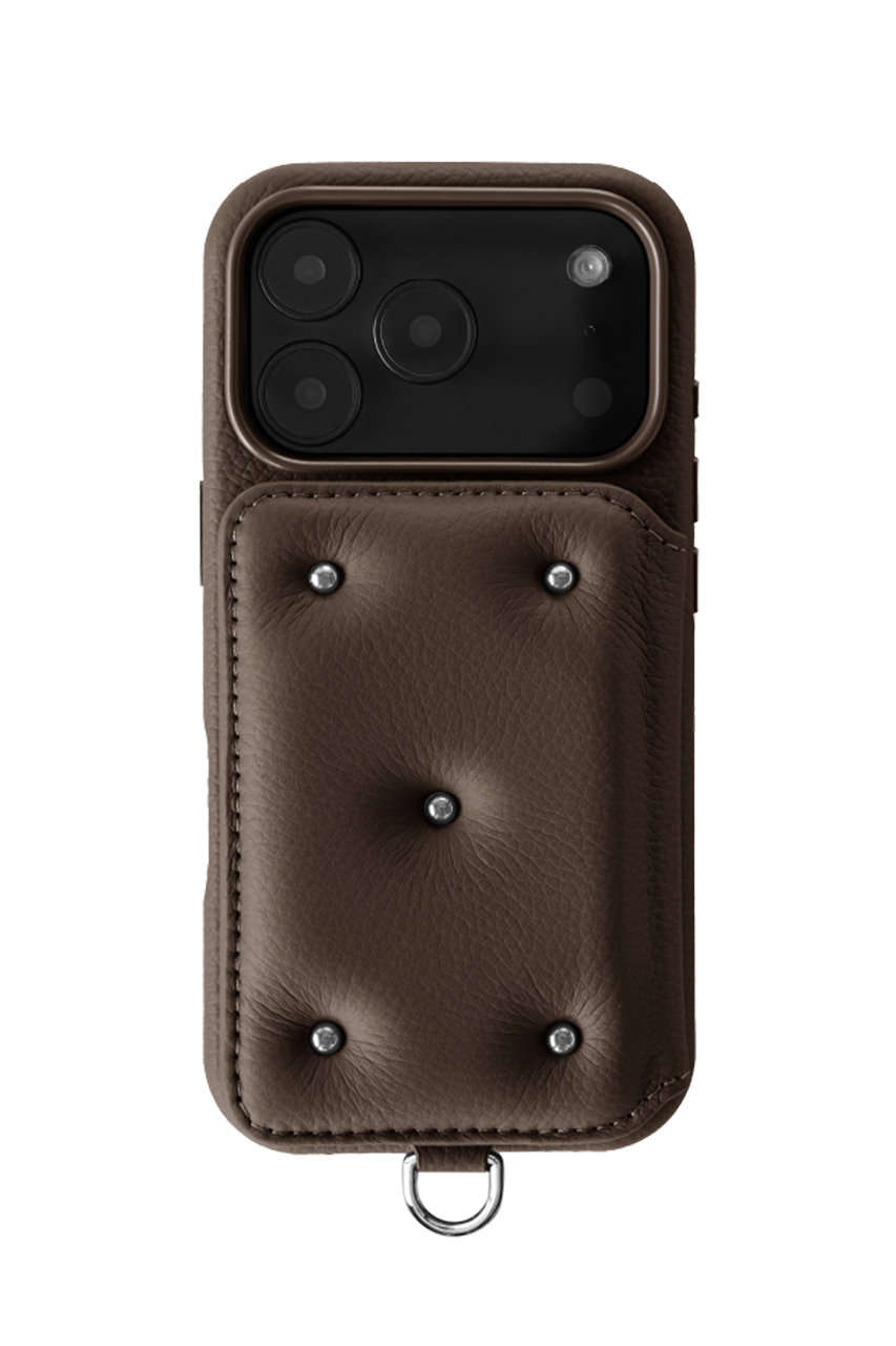 DEMIU iPhone18 BALLON CINQ 背面収納スマホケース ストラップ別売 (エトープ, 18ProMax) デミュウ ELLE SHOP