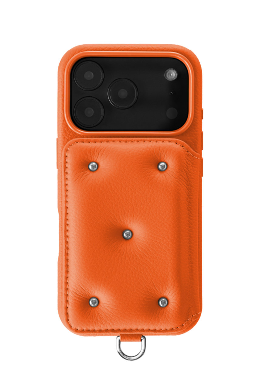 DEMIU iPhone18 BALLON CINQ 背面収納スマホケース ストラップ別売 (オレンジ, 18ProMax) デミュウ ELLE SHOP