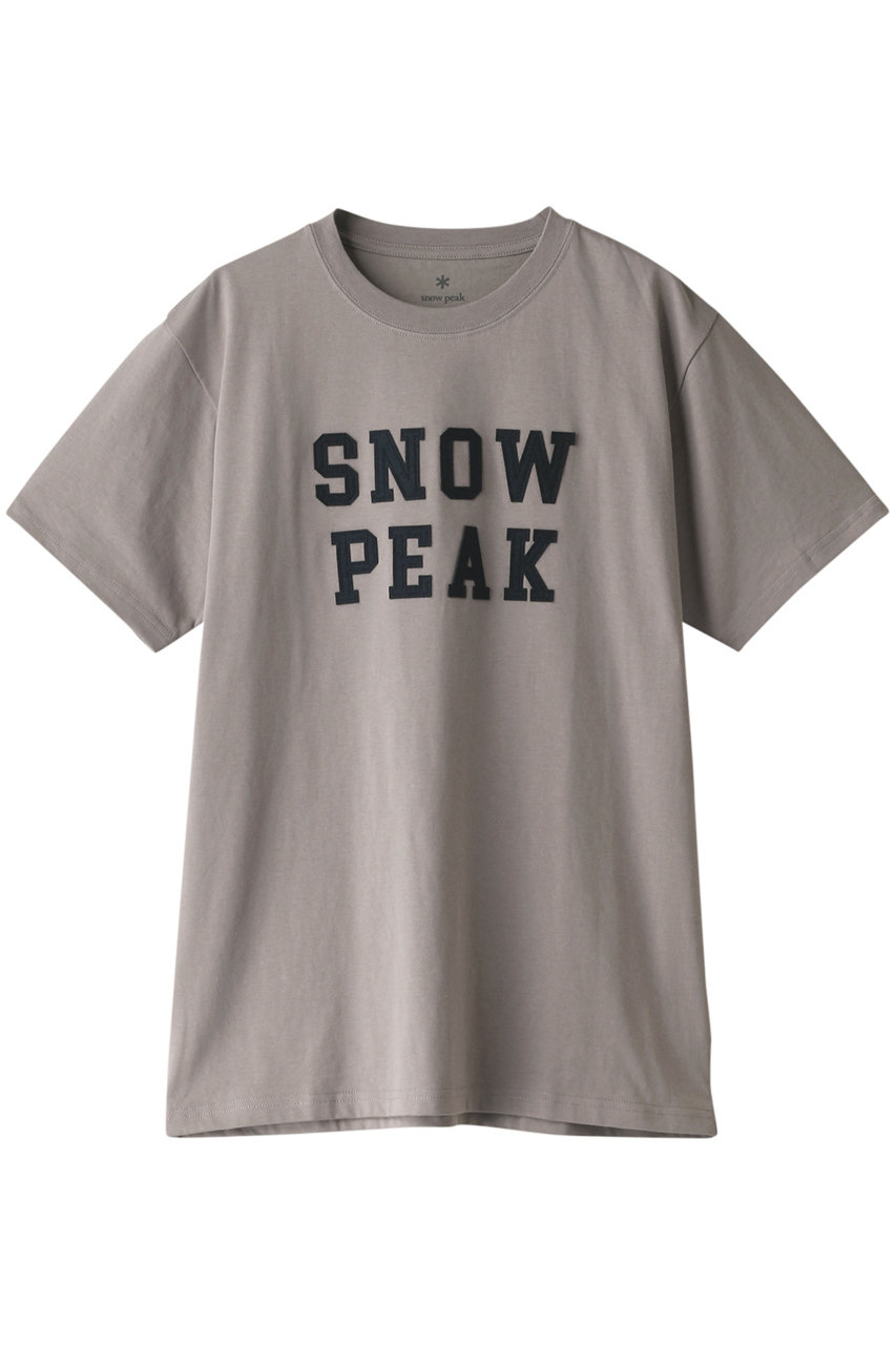 スノーピーク/Snow Peakの【UNISEX】SNOW PEAK Felt Logo T shirt(ベージュ/TS-22AU00104SN)