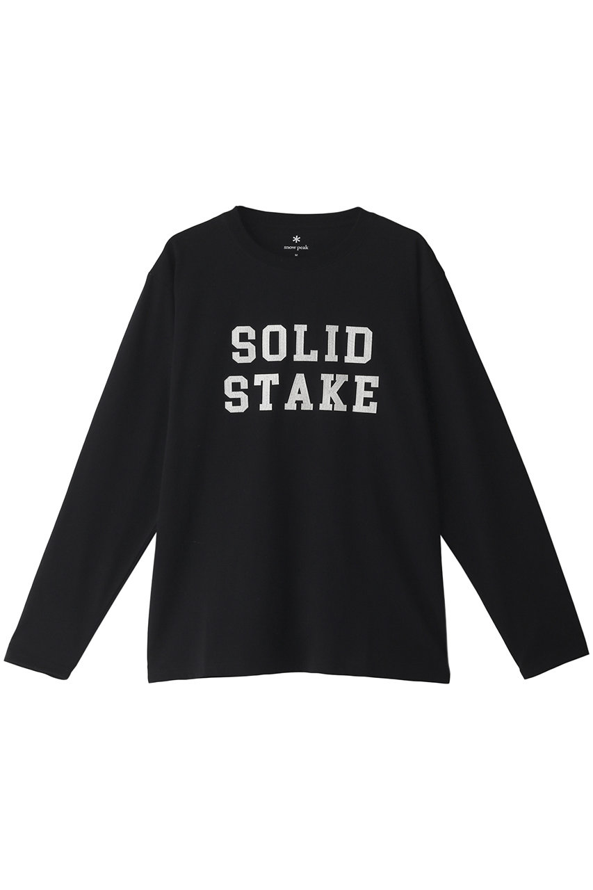 【UNISEX】Solid Stake Felt Logo L/S T shirt